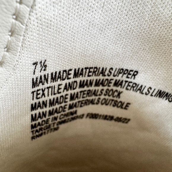 A NEW DAY Kiki Chain Loafer Mules Size 7.5 Off White Vegan Leather Slip On Flats - Picture 6 of 10